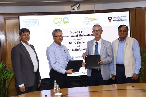 NTPC, OIL Ink MoU for RE & Green Initiatives | NTPC Limited