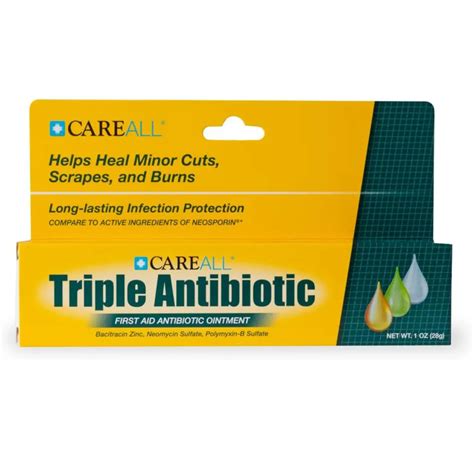 CareAll Triple Antibiotic Ointment 1.0 oz, First Aid Ointment for Minor ...