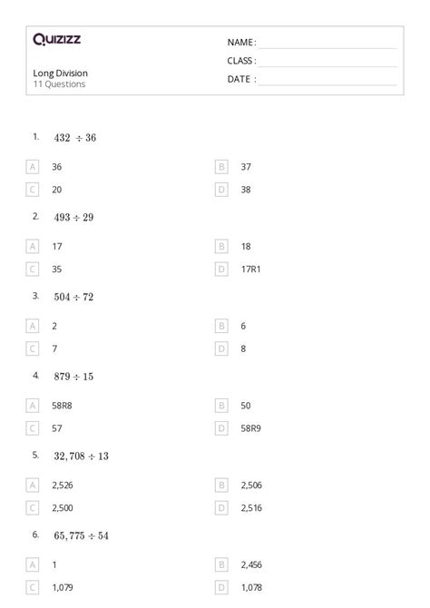 Image result for 5th Grade Math Worksheets Printable Long Division