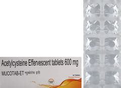 Mucotab Et 600 MG Effervescent Tablet (10): Uses, Side Effects, Price ...