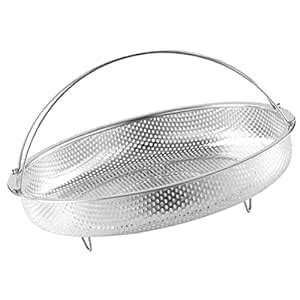 BESTonZON Bamboo Stainless Steel Steamer Basket Veggie Fish Seafood ...