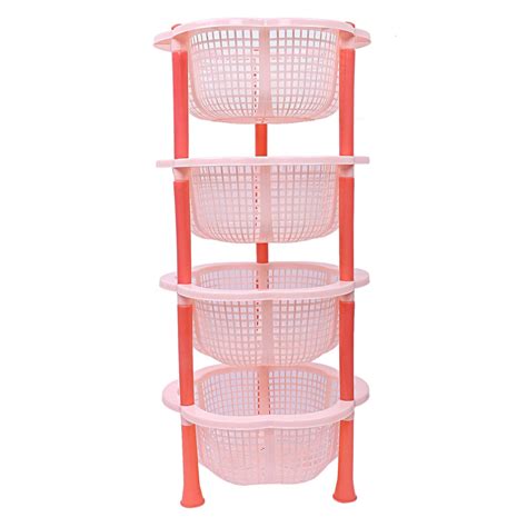 Kuber industries Plastic 4 Layer Multi-Purpose Kitchen Storage Basket ...