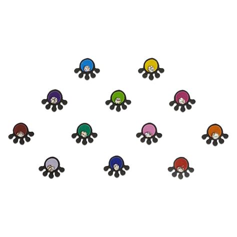 Comet Busters® Multicolor, Black Round Diamond, PVC Bindi (5mm ...
