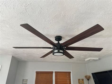 Honeywell Kaliza 60-in Matte Black with Dark Walnut/Black Blades Color ...