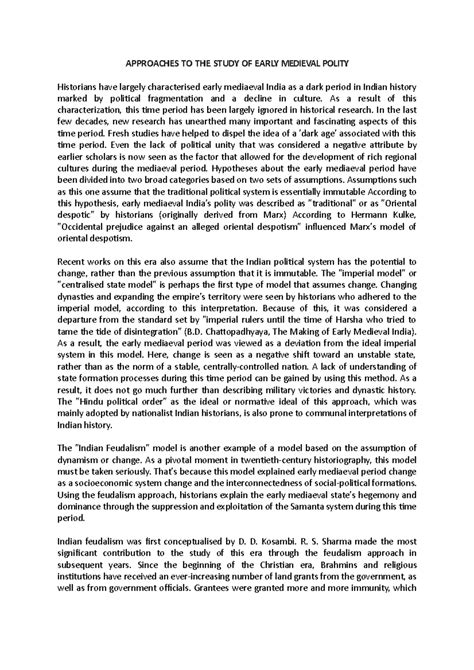 Approaches TO THE Study OF Early Medieval Polity - APPROACHES TO THE ...