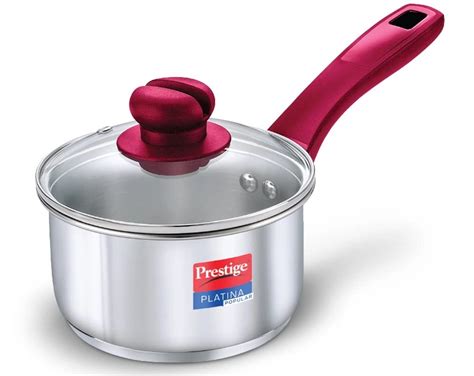 Prestige Platina Stainless Steel Sauce Pan with Lid