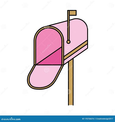 Cute mailbox icon. vector stock vector. Illustration of cartoon - 170756676