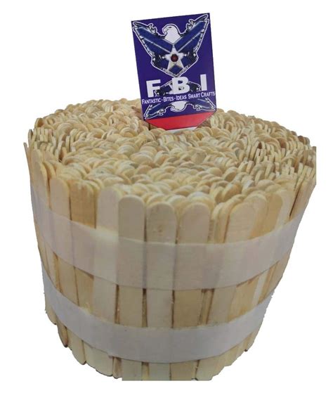 FBI Smart Craft's Wooden Ice Cream Popsicle Sticks for Craft (700 psc ...