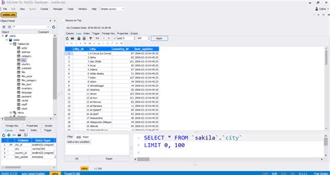 Sample Database Tables 的图像结果