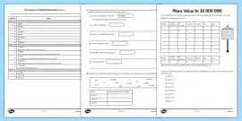 Indian Number System-Place Value Reading and Writing Worksheet