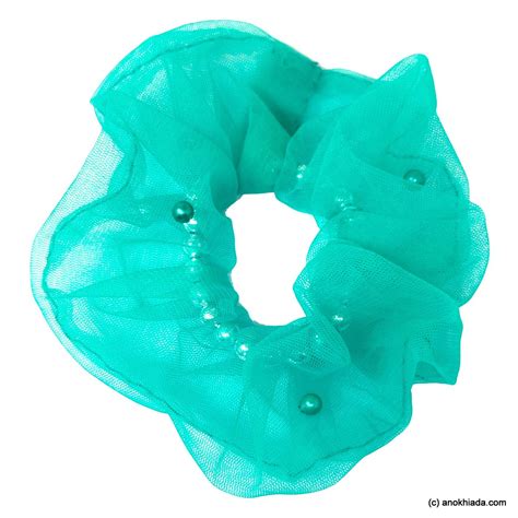 Persian Green Net Pearl Scrunchie (15-229 Scrunchie) – Anokhiada.com