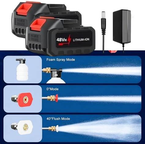 CasaLoom Solar Panel Washer, Car Pressure Washer | 48V Double Battery ...
