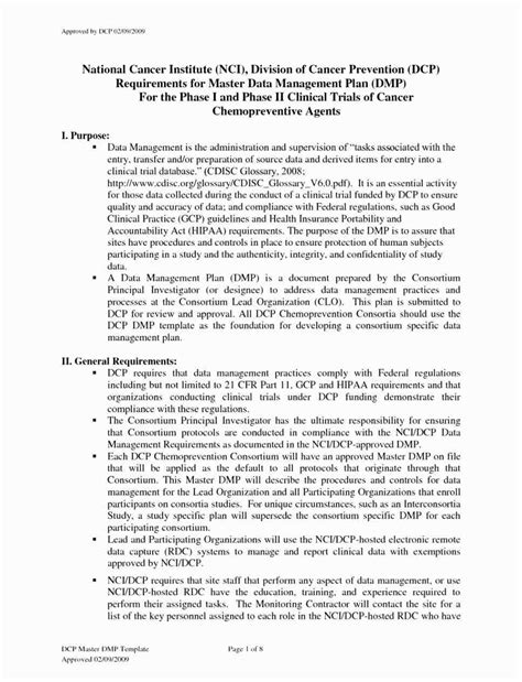 Image result for Data Management Plan Examples