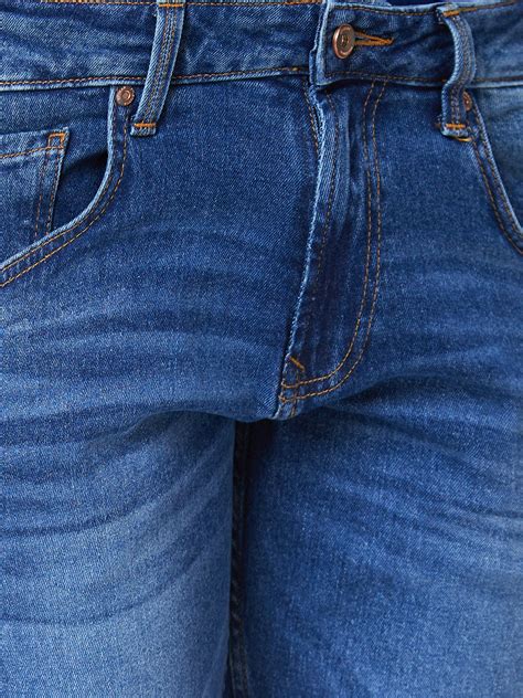 Spykar Mid-Rise Comfort Fit Blue Jeans For Men