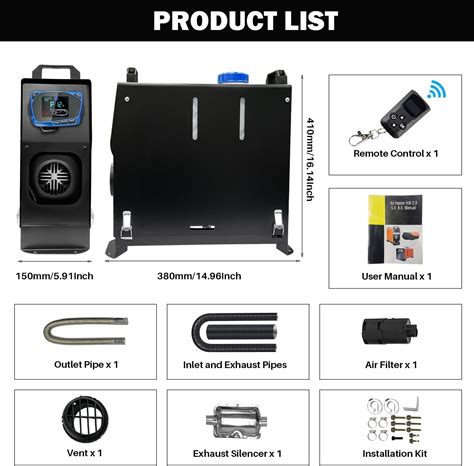 Aspligo Portable 12v Diesel Air Heater 5kw All-in-One Diesel India | Ubuy