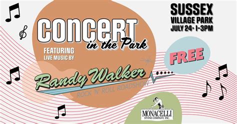 Concert in the Park, Sussex Village Park, 24 July 2024 | AllEvents.in