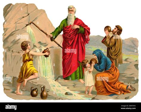 Moses Striking The Rock Clip Art