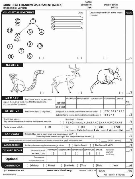 Moca test spanish version pdf - templatedolf