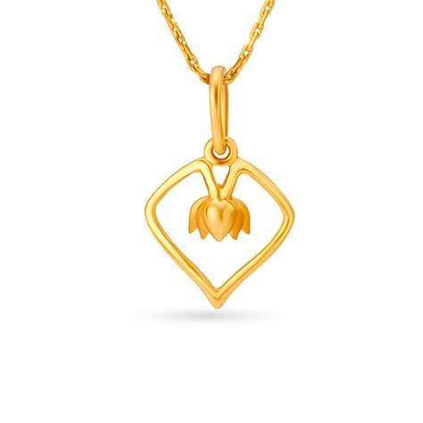 Fascinating Flower Gold Pendant For Kids