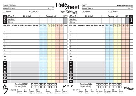 RefSheet (Pack 50) Soccer Referee Match Day Score Sheets : Amazon.in ...