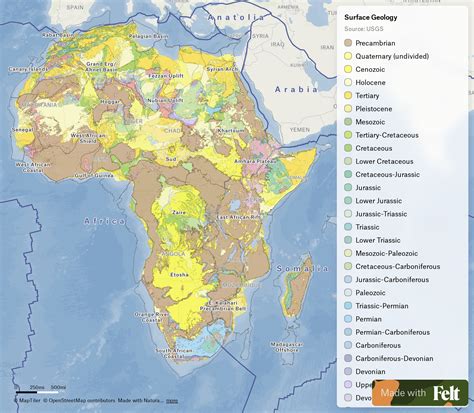 Geological Map Of Africa Africa Map And Satellite Image
