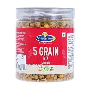 GHASITARAM'S ROASTED FIVE GRAIN MIX SALTED : Amazon.in: Grocery ...