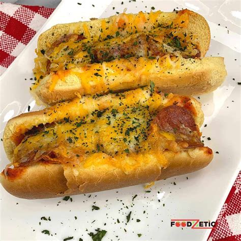 Pepperoni Hot Dog Pizza - Foodzetic