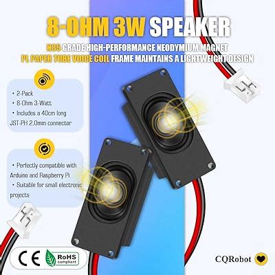 CQRobot Speaker 3 Watt 8 Ohm Compatible with Arduino India | Ubuy