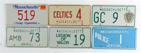 Lot Detail - LOT OF 22: MASSACHUSETTS RECENT RARE LICENSE PLATES.