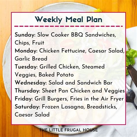 15 Weekly Meal Plans for New Dinner Ideas & Inspiration (With Meal Plan ...