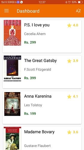 Image result for Android Book List View Source Code in GitHub