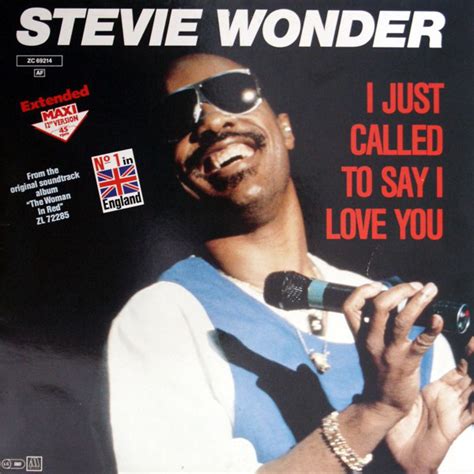 Stevie Wonder - I Just Called To Say I Love You (1984, Extended, Vinyl ...