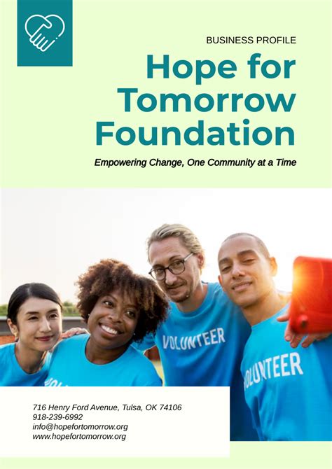 Free Non Profit Business Profile Template to Edit Online