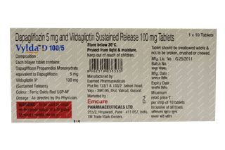 Vylda D 5/100 MG | Order Vylda D 5/100 MG Tablet Sr Online at Truemeds