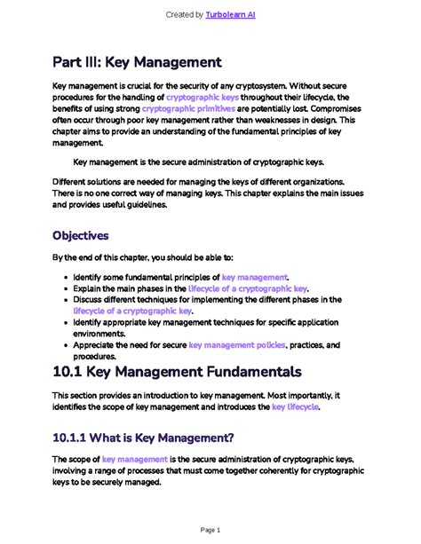 Ffdac 3E8 Key Management Fundamentals: Principles & Lifecycle Overview ...