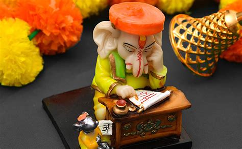 Buy RJKART Handcrafted Polyresin Ganesha Idol Showpiece Sculpture ...