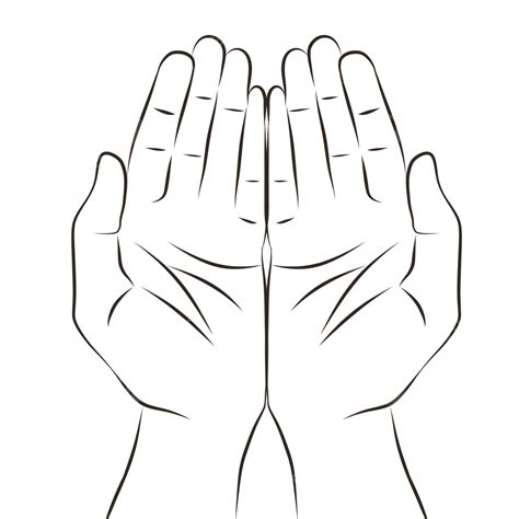 Line Drawing Of Muslim Praying Hands, Wing Drawing, Praying Hands Drawing, Praying Hand Drawing ...