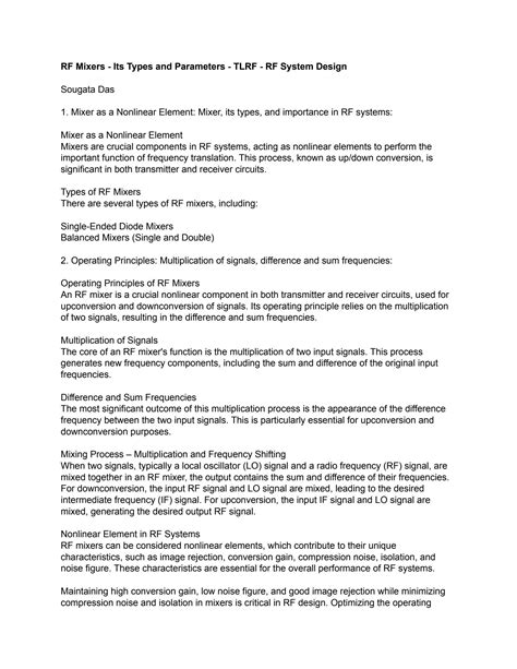 Image result for RF Mixers Tutorial