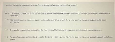 Image result for General Purpose Statement Definition