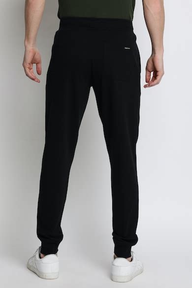 Buy Men Black Solid Casual Track Pants Online - 668473 | Van Heusen
