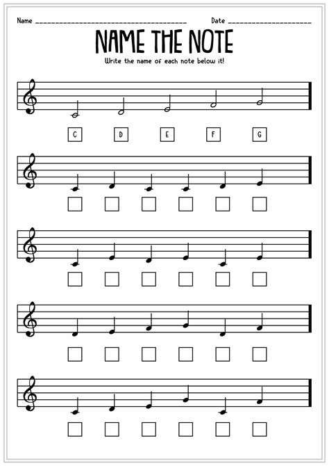 Image result for Music Note Practice Worksheet