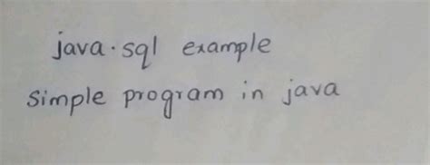 Java.sql Example 的图像结果