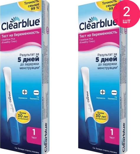 Тест на беременность Clearblue / Клиаблу Plus струйный для определения ...