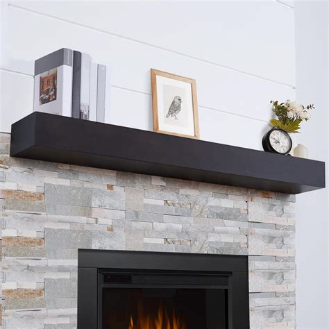 TECANA Fireplace Mantel 66 Inches - Rustic Floating Mantel Shelf ...