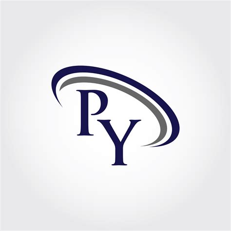 Monogram PY Logo Design By Vectorseller | TheHungryJPEG