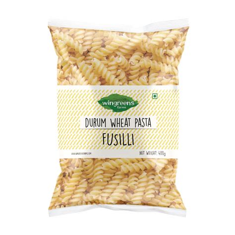 Wingreens Farms Durum Wheat Pasta - Fusilli (400g) : Amazon.in: Grocery ...