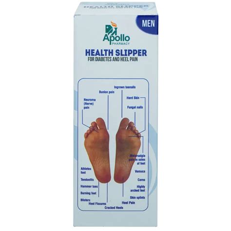 Buy Apollo Pharmacy Diabetes & Heel Pain Health Slipper For Men, Size ...