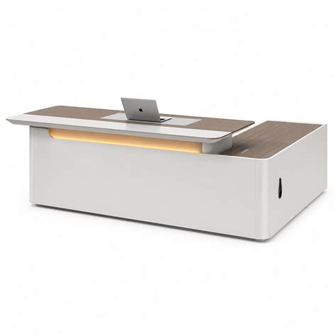 Luxury Executive Office Desk with Side Unit | Modern MDF Laminate ...