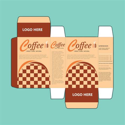 Golden coffee label design template, fully editable template 48034238 ...
