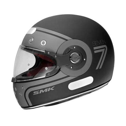 SMK Retro Seven Black MA260 SMK Helmet - Matte – SPARIFY
